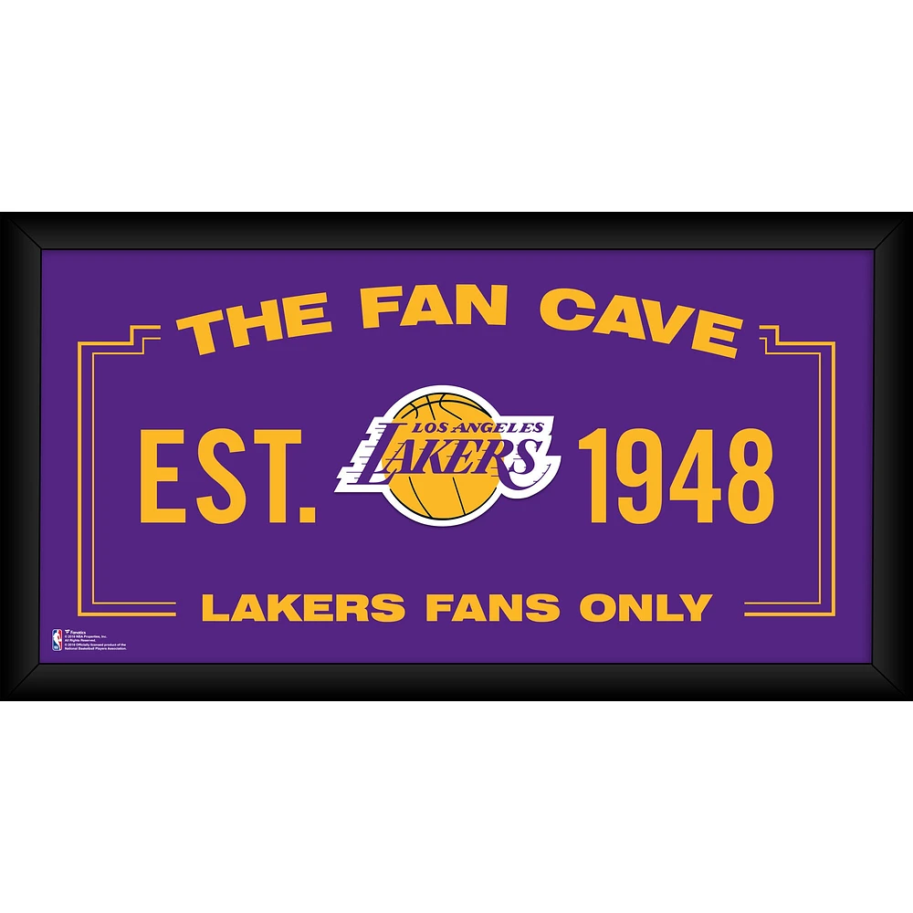 Los Angeles Lakers Framed 10" x 20" Fan Cave Collage