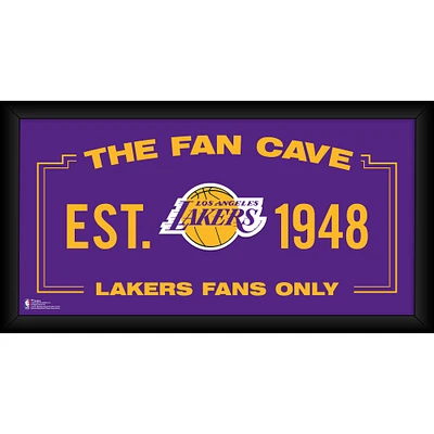 Los Angeles Lakers Framed 10" x 20" Fan Cave Collage