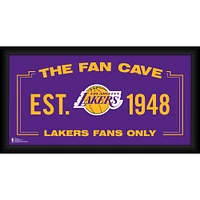 Los Angeles Lakers Framed 10" x 20" Fan Cave Collage