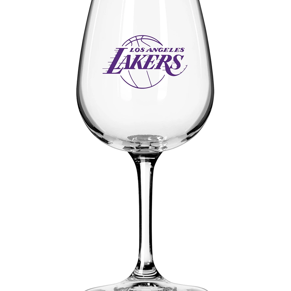 Verre à vin à pied avec logo des Los Angeles Lakers, 12 oz