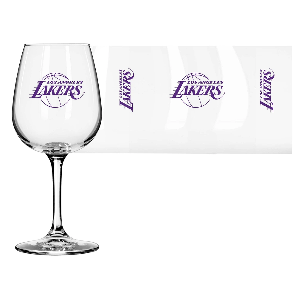 Verre à vin à pied avec logo des Los Angeles Lakers, 12 oz