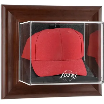 New York Jets Brown Framed Wall-Mountable Baseball Cap Case