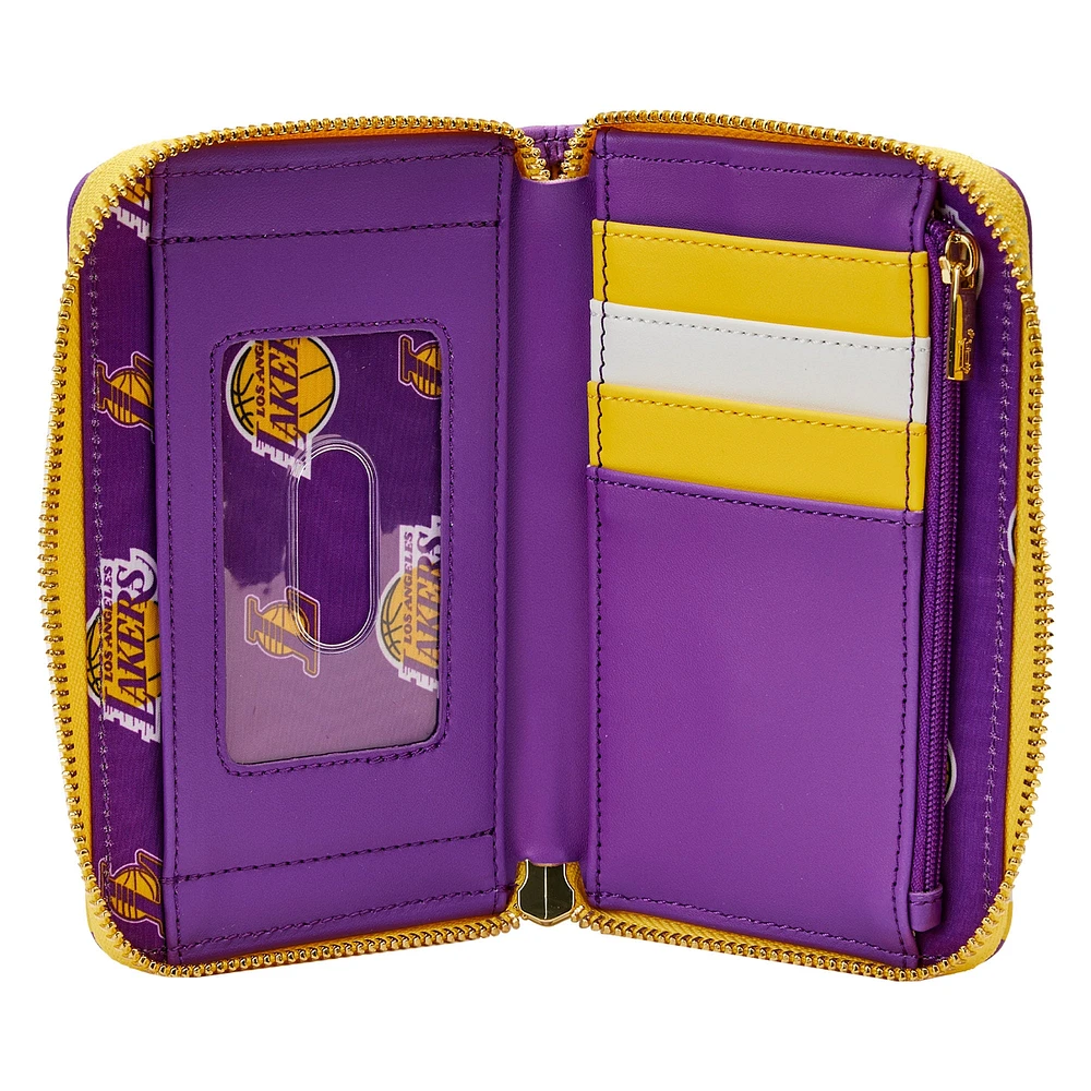 Portefeuille zippé Loungefly Los Angeles Lakers Patches