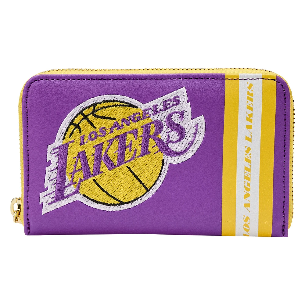 Portefeuille zippé Loungefly Los Angeles Lakers Patches