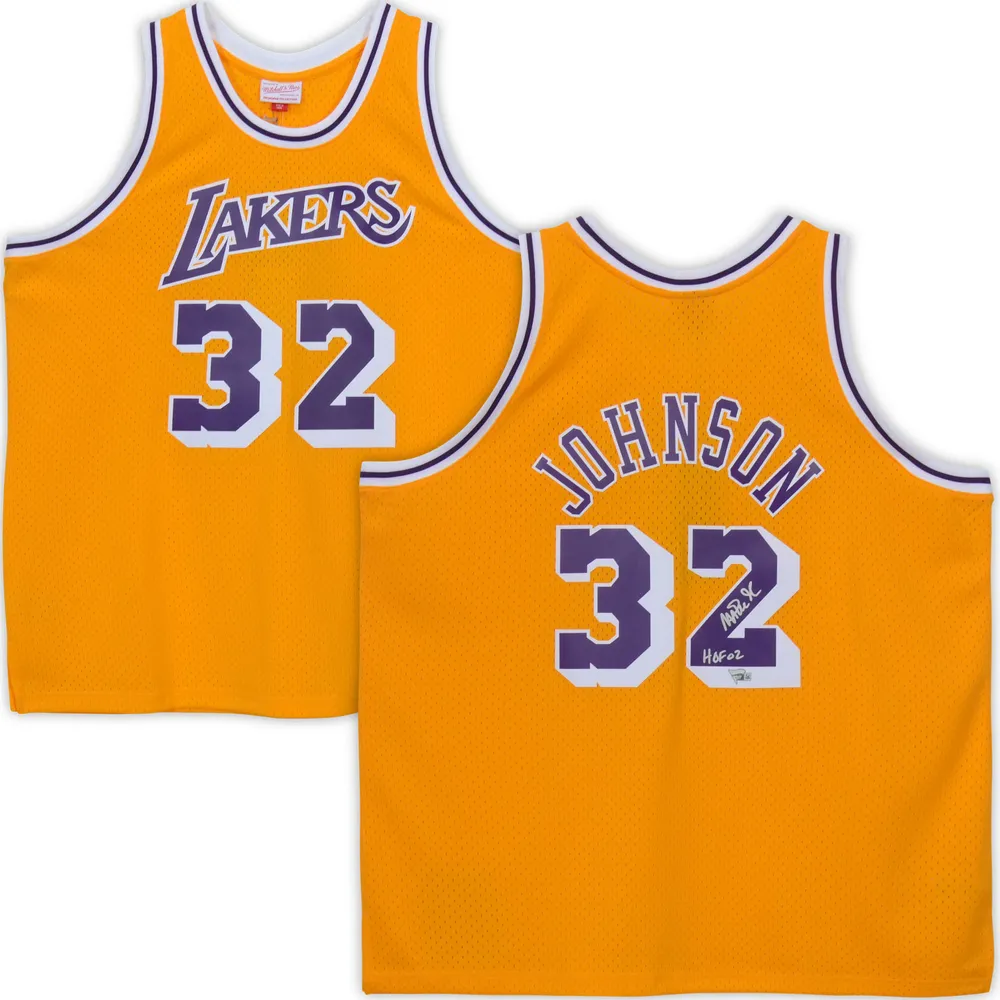 Men's Mitchell & Ness Magic Johnson White Los Angeles Lakers