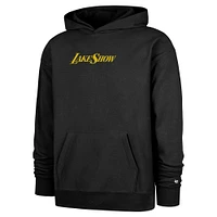 Men's '47  Black Los Angeles Lakers 2024/25 City Edition Double Crossover Foundation Pullover Hoodie