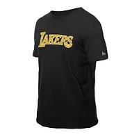 Men's New Era  Black Los Angeles Lakers Premium Wordmark T-Shirt