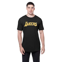 Men's New Era  Black Los Angeles Lakers Premium Wordmark T-Shirt