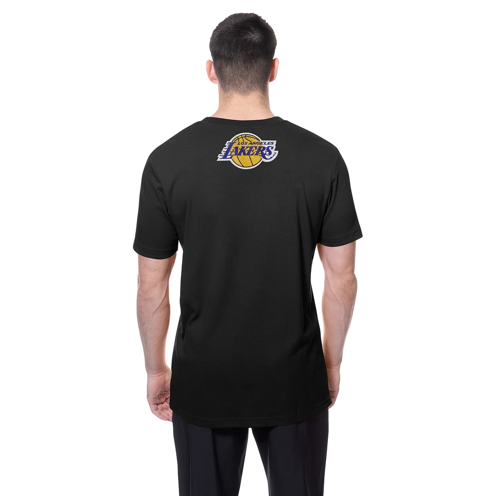 Men's New Era  Black Los Angeles Lakers Premium Wordmark T-Shirt