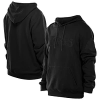 Men's New Era  Black Los Angeles Lakers Tonal Premium Pullover Hoodie