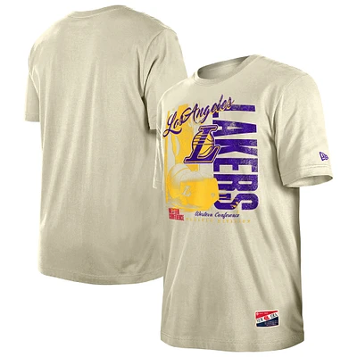 T-shirt New Era blanc Los Angeles Lakers Distressed Throwback Vintage Color Pack pour homme