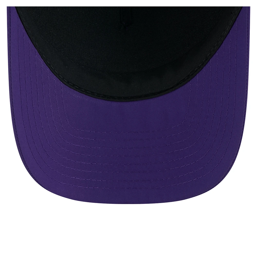 Men's New Era  Purple Los Angeles Lakers Minimalist A-Frame 9FORTY Trucker Hat