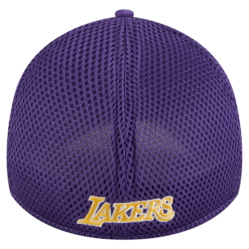 Men's New Era  Purple Los Angeles Lakers Subtle Camo 39THIRTY Flex Hat