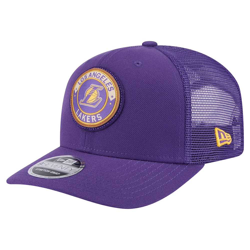 Casquette ajustable violette Los Angeles Lakers Victory Grove Circle Patch 9SEVENTY de New Era pour homme