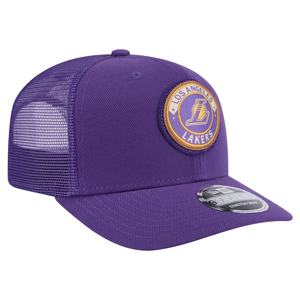 Men's New Era  Purple Los Angeles Lakers Victory Grove Circle Patch 9SEVENTY Adjustable Hat