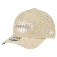 Casquette ajustable A-Frame 9FORTY tissée par injection pour homme New Era Tan Los Angeles Lakers