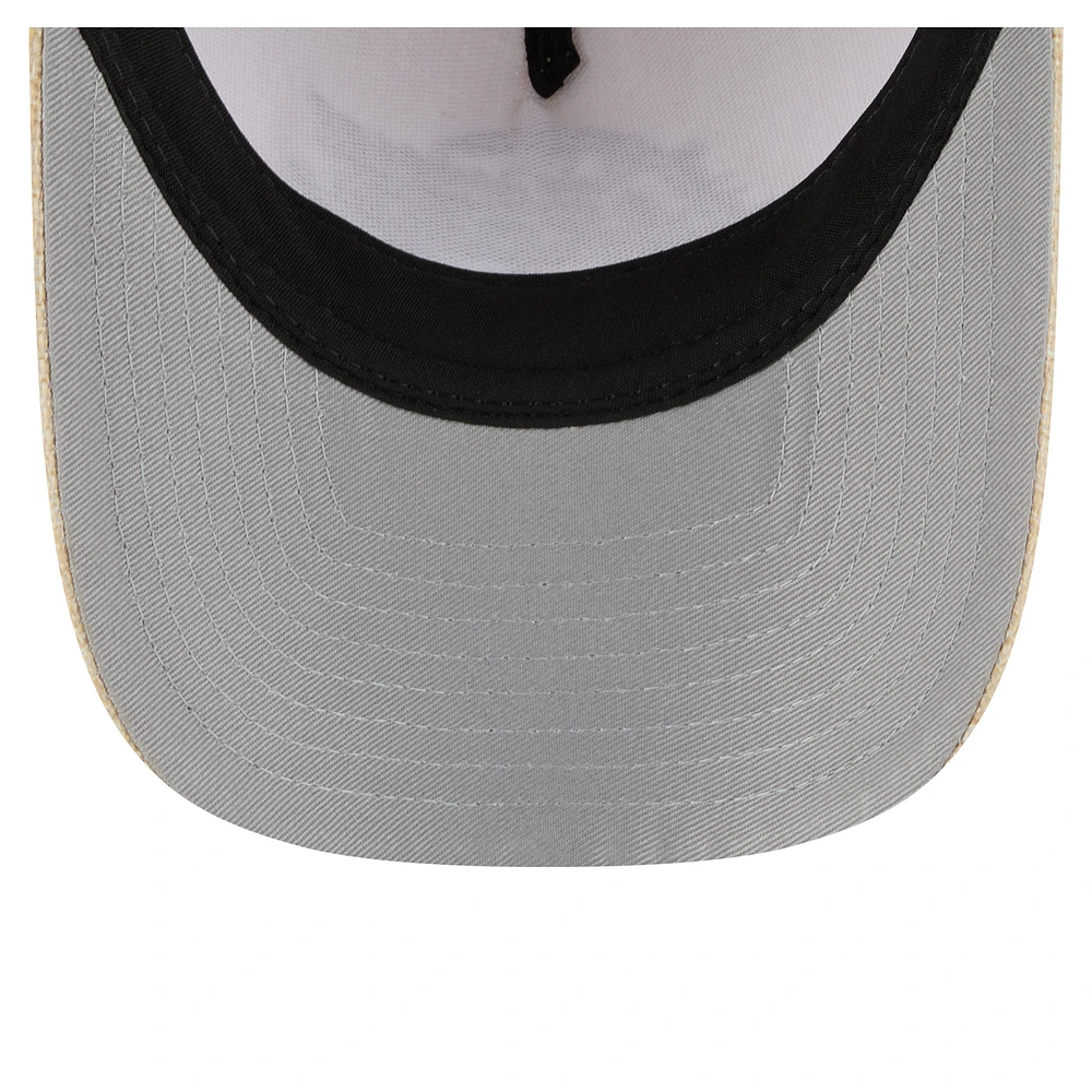 Casquette ajustable A-Frame 9FORTY tissée par injection pour homme New Era Tan Los Angeles Lakers