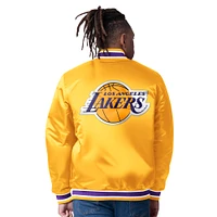 Men's Starter  Purple Los Angeles Lakers Reversible Satin Full-Snap Varsity Jacket
