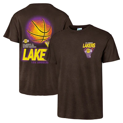 T-shirt vintage Premium Tubular Dagger Tradition des Los Angeles Lakers marron '47 pour hommes