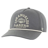 Men's '47  Charcoal Los Angeles Lakers Canyon Ranchero Hitch Adjustable Hat