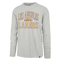 Men's '47  Gray Los Angeles Lakers First Rate Franklin Long Sleeve T-Shirt