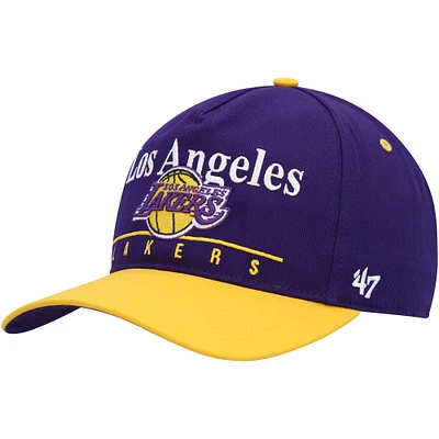 Casquette réglable Super Hitch Los Angeles Lakers '47 violet/doré pour homme