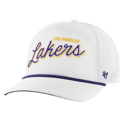 Casquette ajustable Fairway Hitch brrr des Los Angeles Lakers '47 blanche pour hommes