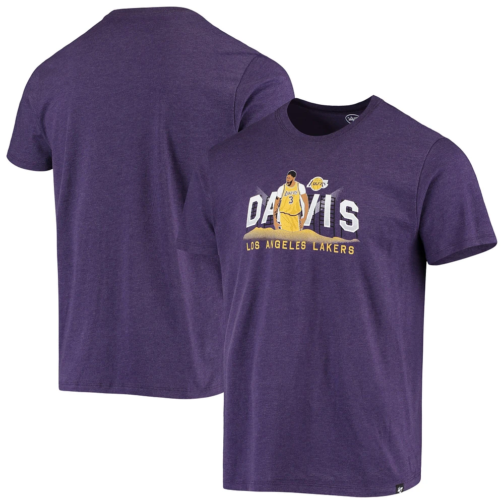 T-shirt graphique Anthony Davis Los Angeles Lakers Player pour homme violet