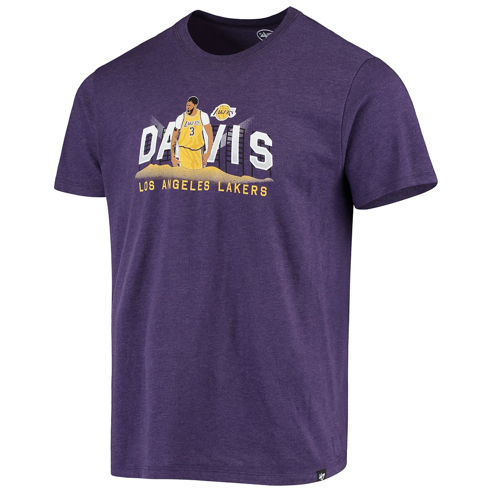 T-shirt graphique Anthony Davis Los Angeles Lakers Player pour homme violet