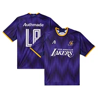 Men's Authmade x NBA Purple Los Angeles Lakers Soccer Kit Fashion Jersey