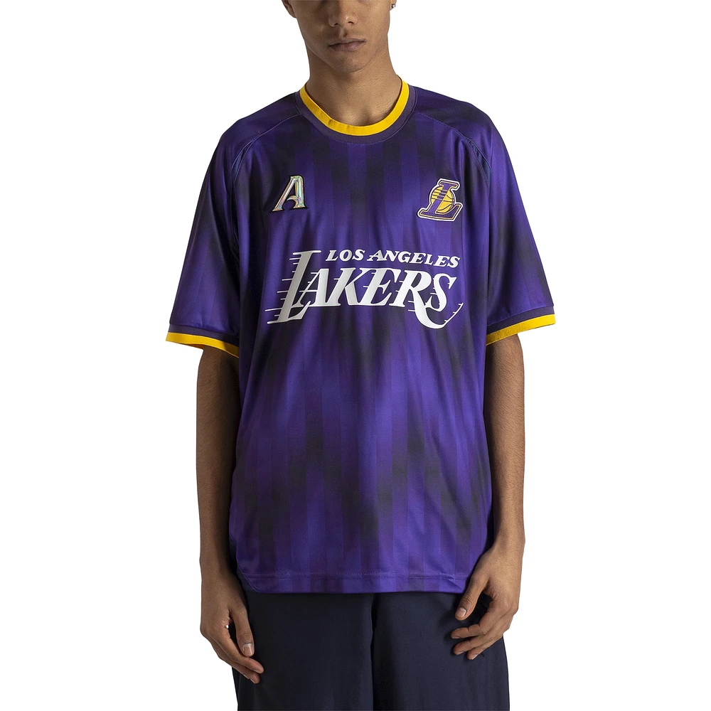 Men's Authmade x NBA Purple Los Angeles Lakers Soccer Kit Fashion Jersey