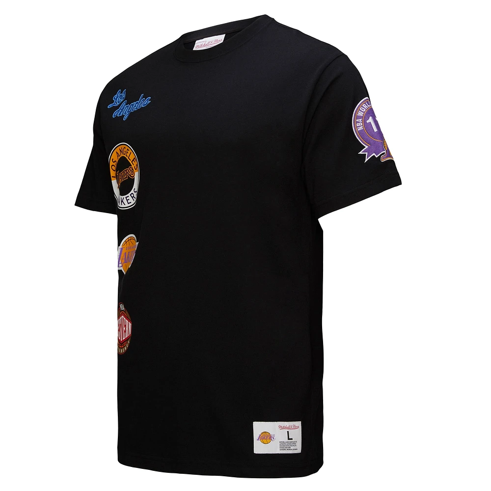 T-shirt noir pour homme de la collection Black Out des Los Angeles Lakers