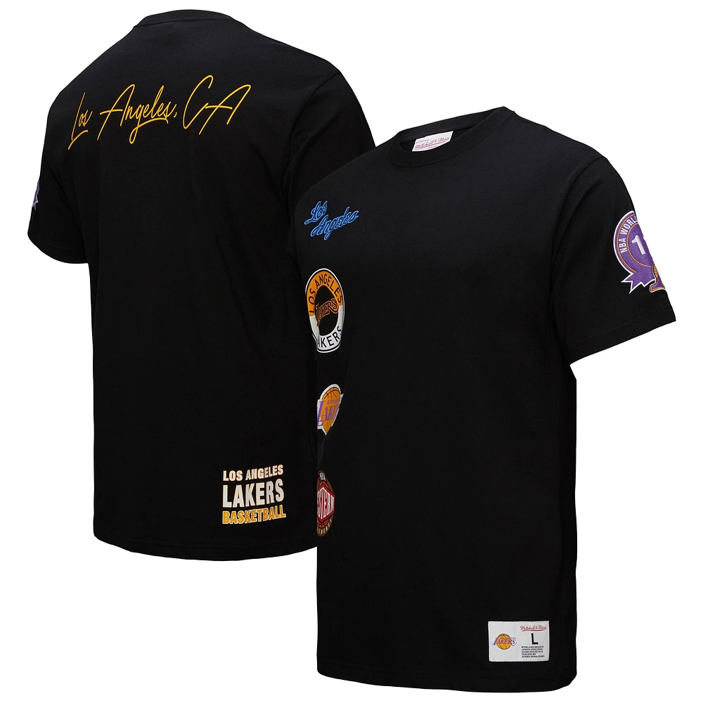 T-shirt noir pour homme de la collection Black Out des Los Angeles Lakers