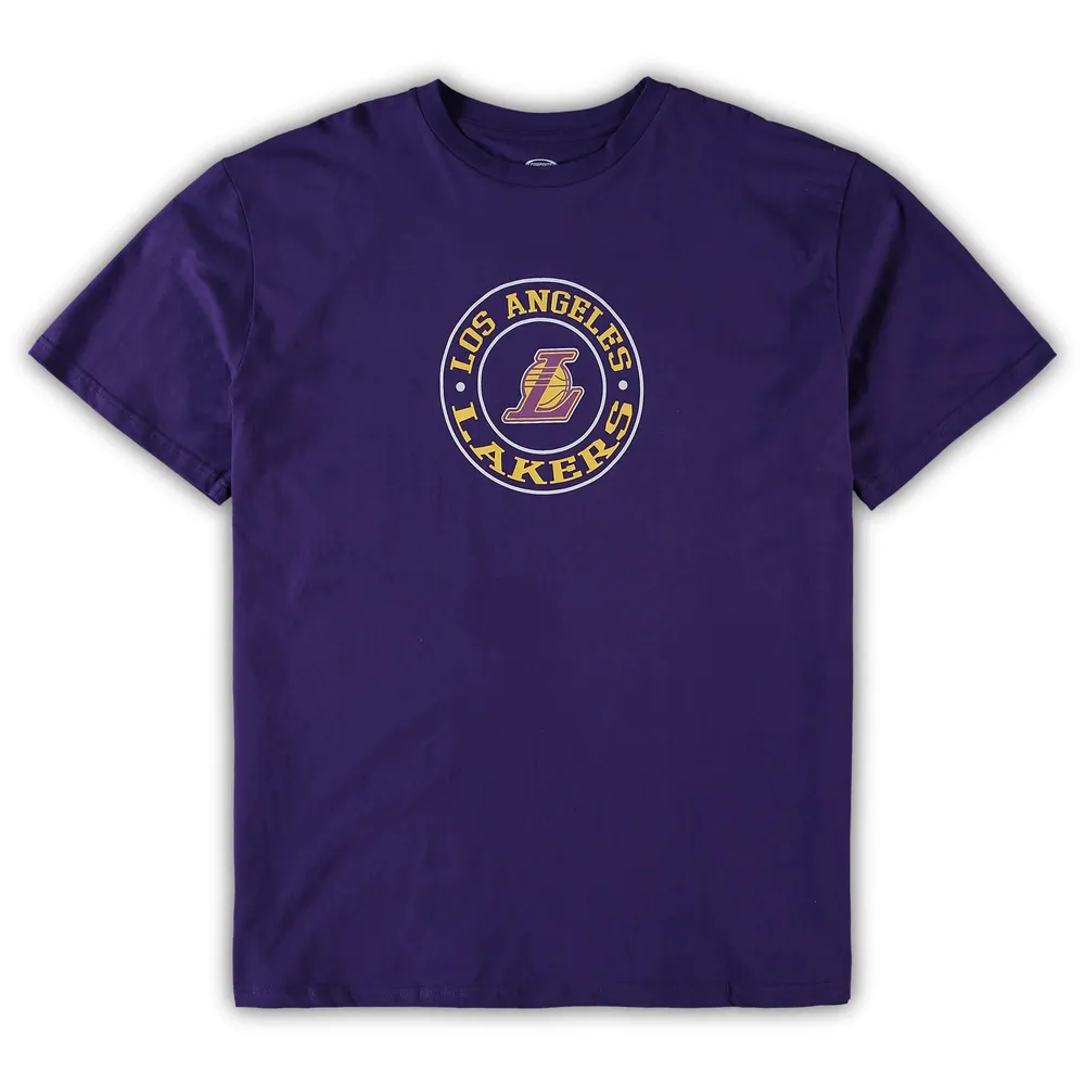 Ensemble de pyjama t-shirt et short Los Angeles Lakers Tailles Big & Tall homme Concepts Sport violet/gris chiné