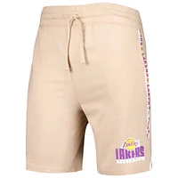 Men's Concepts Sport  Tan Los Angeles Lakers Team Stripe Shorts