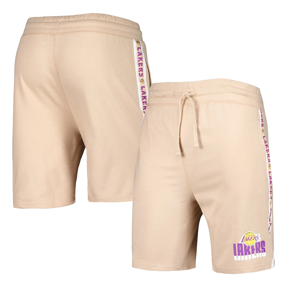 Men's Concepts Sport  Tan Los Angeles Lakers Team Stripe Shorts