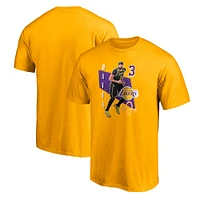 T-shirt Pick & Roll Fanatics Anthony Davis doré des Los Angeles Lakers pour hommes