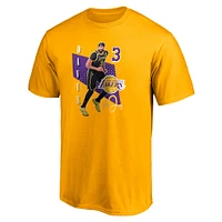 T-shirt Pick & Roll Fanatics Anthony Davis doré des Los Angeles Lakers pour hommes