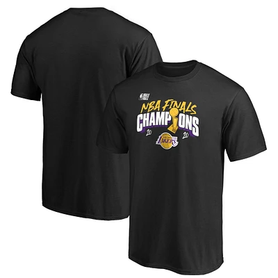 T-shirt noir Fanatics pour hommes des Los Angeles Lakers 2020 NBA Finals Champions Shot Clock