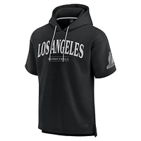 Men's Fanatics  Black Los Angeles Lakers Elements Ready Short Sleeve Pullover Hoodie