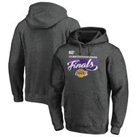 Men's Fanatics Branded Heather Gray Los Angeles Dodgers Team Lockup Pullover Hoodie