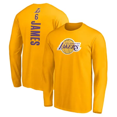 Nike Men's Los Angeles Lakers LeBron James #6 T-Shirt - Yellow - M (Medium)