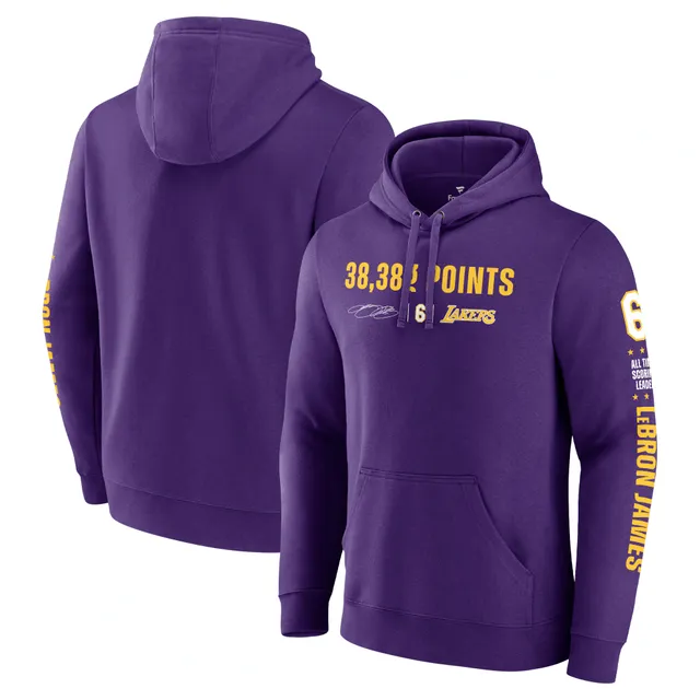 Men's Fanatics Branded Purple Los Angeles Lakers Big & Tall Jersey Muscle Pullover Hoodie