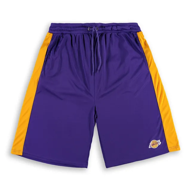 Men's Fanatics Branded Gold Los Angeles Lakers Big & Tall Referee Iconic Mesh Shorts