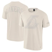 T-shirt emblématique des Lakers de Los Angeles pour hommes Fanatics crème Elements