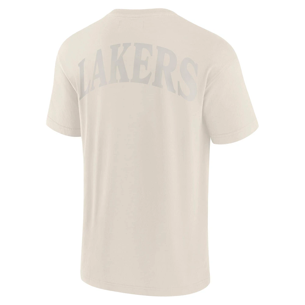 T-shirt emblématique des Lakers de Los Angeles pour hommes Fanatics crème Elements