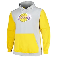 Men's Fanatics Gold/Silver Los Angeles Lakers Big & Tall Primary Arctic Pullover Hoodie