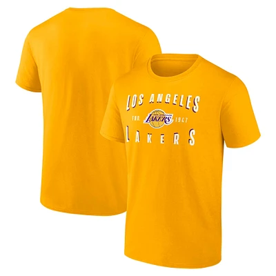 Men's Fanatics Gold Los Angeles Lakers Competition T-Shirt