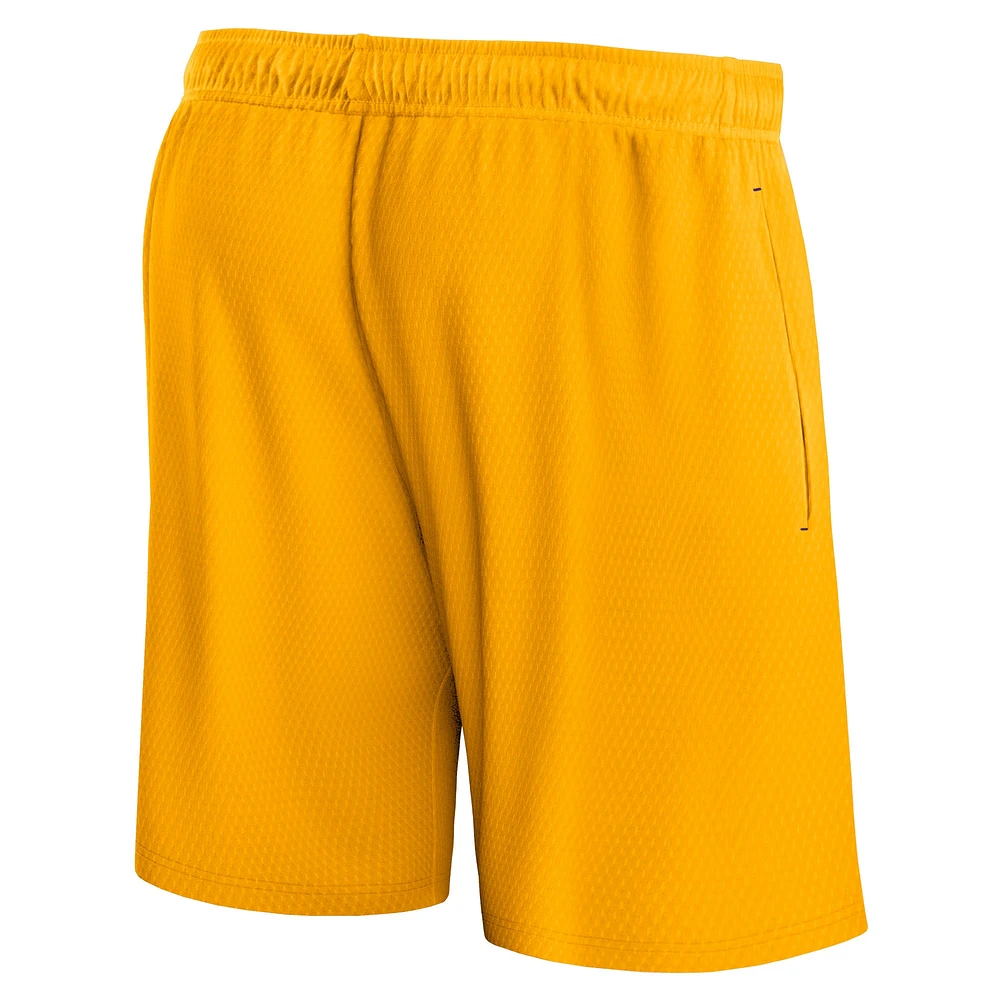 Men's Fanatics Gold Los Angeles Lakers Post Up Mesh Shorts