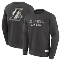 Men's Fanatics Gray Los Angeles Lakers Elements Future Ground Lettering Pullover Sweatshirt